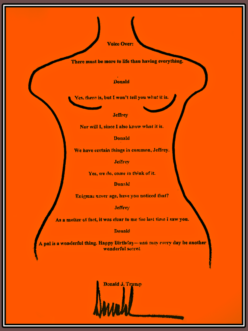 Trump's Birthday Card to Epstein